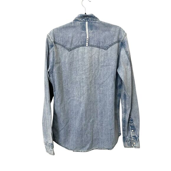 SCOTCH &‎ SODA The Western by Ams Blauw Button Down Shirt Medium - Picture 2 of 4